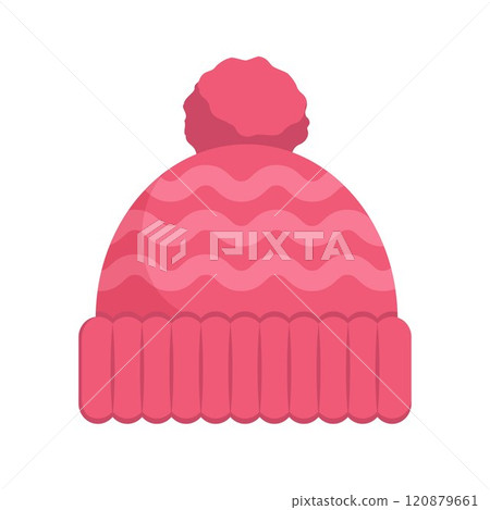 Winter hat. Knitting headwear for cold weather. Vector illustration. Winter hat. Knitting headwear for cold weather. Vector illustration. 120879661