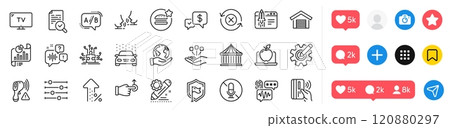 Car wash, Puzzle options and Voicemail line icons pack. Social media icons. Carousels, Report document, Start business web icon. Save planet, Increasing percent, Consolidation pictogram. Vector Car wash, Puzzle options and Voicemail line icons pack. Social media icons. Carousels, Report document, Start business web icon. Save planet, Increasing percent, Consolidation pictogram. Vector 120880297