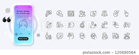 Fist bump, Leadership and Internet app line icons for web app. Phone mockup gradient screen. Pack of Lgbt, Like, Lawyer pictogram icons. Couple, Touchscreen gesture, Messages signs. Vector Fist bump, Leadership and Internet app line icons for web app. Phone mockup gradient screen. Pack of Lgbt, Like, Lawyer pictogram icons. Couple, Touchscreen gesture, Messages signs. Vector 120880564