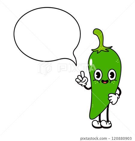 Cute funny Chili pepper with an inscription character. Vector hand drawn traditional cartoon vintage,retro, kawaii character illustration icon. Isolated white background. Chili pepper character Cute funny Chili pepper with an inscription character. Vector hand drawn traditional cartoon vintage,retro, kawaii character illustration icon. Isolated white background. Chili pepper character 120880903