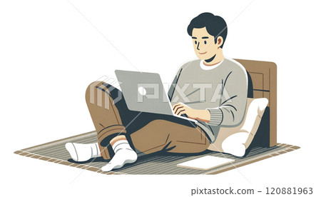 Male computer work 120881963