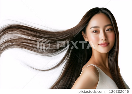 美麗的頭髮女人“AI生成圖像” 120882046
