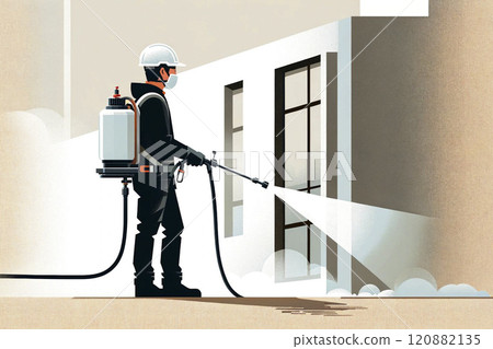 High pressure washer worker 120882135