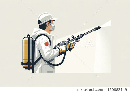 High pressure washer worker 120882149
