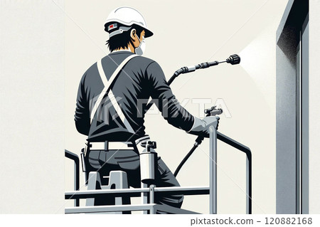 High pressure washer worker 120882168