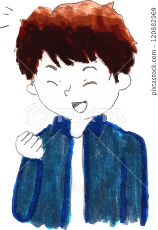 有動力的男孩握拳 120882969