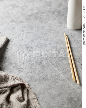empty grey colour kitchen table top empty grey colour kitchen table top 120883449