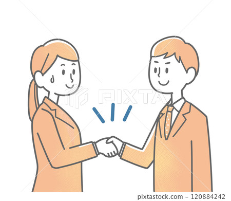 Employee who shakes hands 120884242
