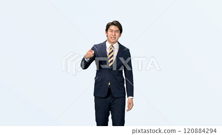 Protesting male business person 120884294