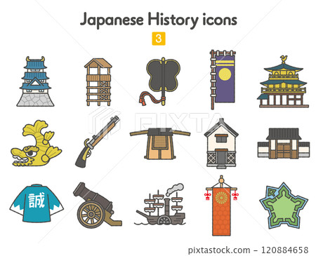 日本歷史的象徵 3 - 早期現代色彩 日本歷史的象徵 3 - 早期現代色彩 120884658