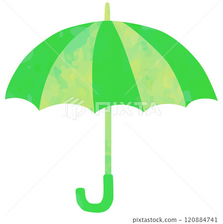 簡單的雨傘插畫綠色向量素材 120884741