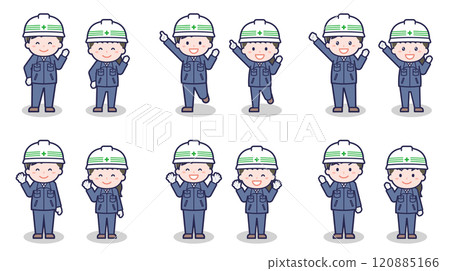 Male and female construction workers 02 120885166