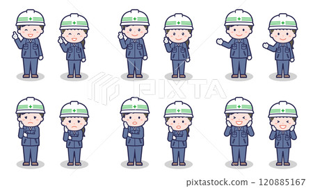 Male and female construction workers 03 Male and female construction workers 03 120885167
