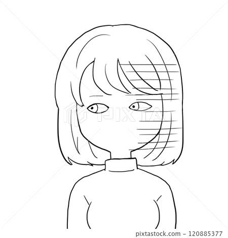 一個女人用輕蔑的眼神看著你 Line 一個女人用輕蔑的眼神看著你 Line 120885377