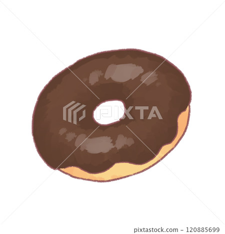 Chocolate coated donut illustration 120885699