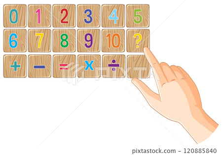 Interactive Math Learning Illustration Interactive Math Learning Illustration 120885840