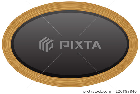 Elegant Oval Wooden Frame Design 120885846