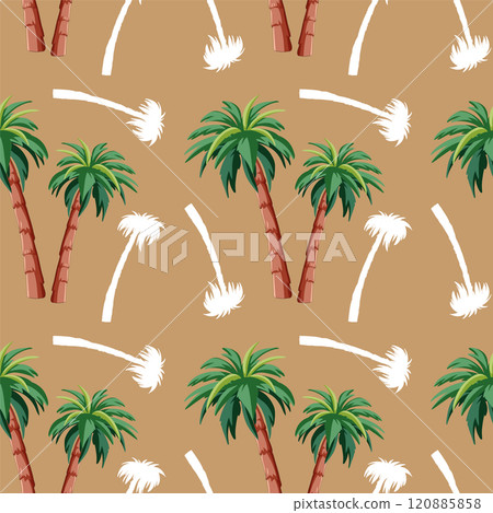 Tropical Palm Tree Pattern 120885858