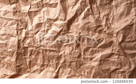 皺巴巴的牛皮紙紋理背景 120886030