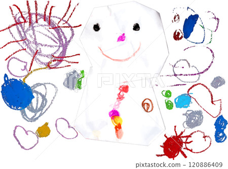 Crayon drawing of winter 120886409