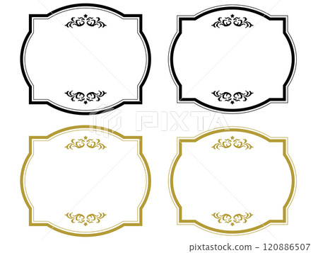 Antique star frame - set of black and gold Antique star frame - set of black and gold 120886507
