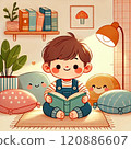 一個讀書的男孩 120886607