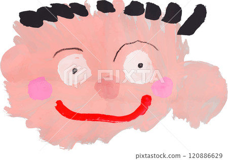 A child's drawn caricature A child's drawn caricature 120886629