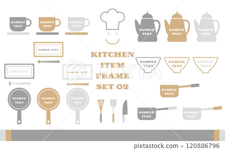 Kitchen item frame 02 Gray, brown, light gray Kitchen item frame 02 Gray, brown, light gray 120886796