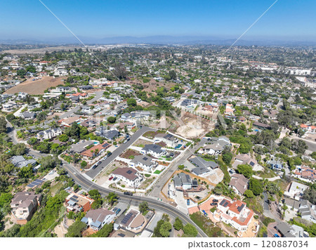 Aerial view of houses in Oceanside town in San Diego, California. USA 120887034