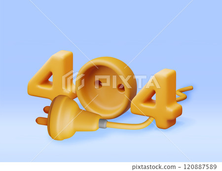 3D electric plug with 404 digits 120887589