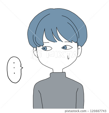 A man looking at someone in amazement, speech bubble, color A man looking at someone in amazement, speech bubble, color 120887743