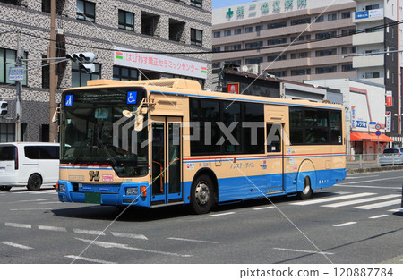 Hankyu bus running near Kawanishi Noseguchi Station 120887784
