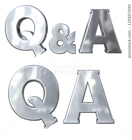 3DCG人物「Q&A閃光」銀、銀 120887849