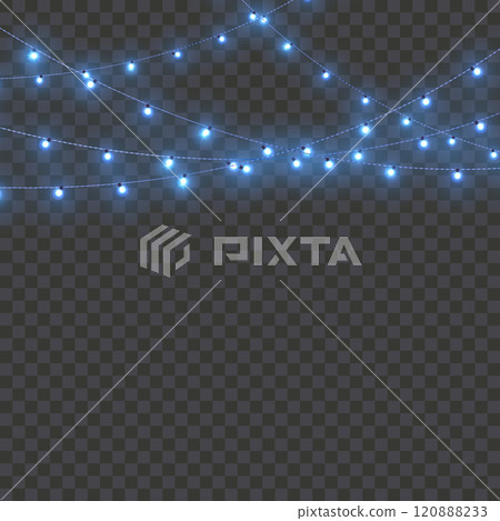 Christmas Tree Decorations with Lights, Gifts, Ornaments, and Winter Joy Vector 120888233