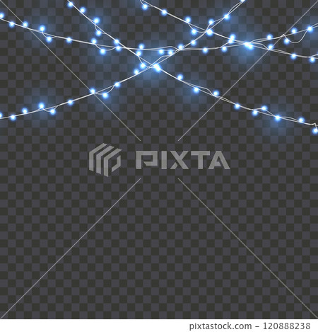 Christmas Tree Decorations with Lights, Gifts, Ornaments, and Winter Joy Vector 120888238