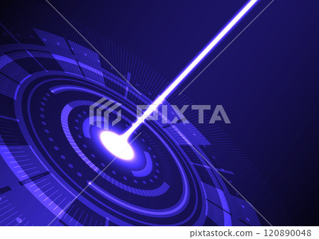 Abstract background with tech circles and neon laser 120890048