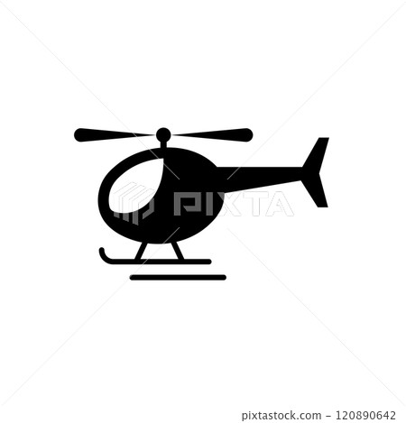 Helicopter icon logo design silhouette template isolated 120890642