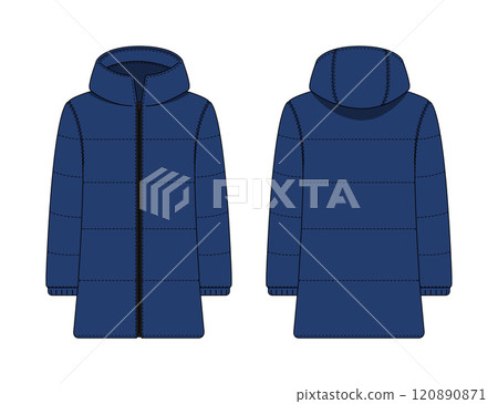 羽絨外套/羽絨外套模板插圖 羽絨外套/羽絨外套模板插圖 120890871