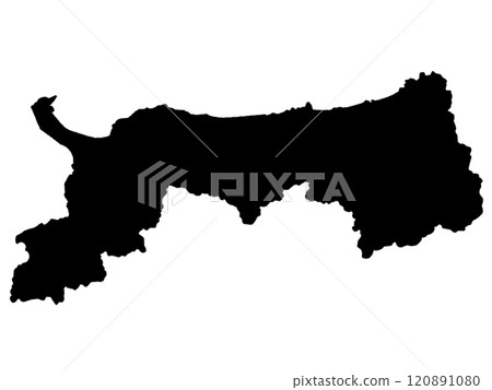 鳥取縣中國地區略顯寬鬆的輪廓 鳥取縣中國地區略顯寬鬆的輪廓 120891080