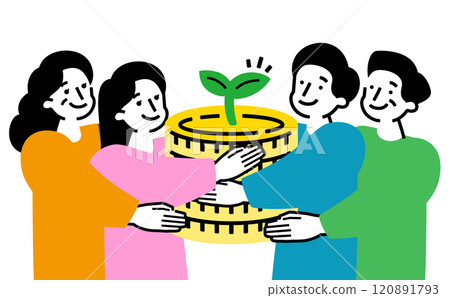 作為家庭成長、儲蓄和省錢的教育資金的形象說明_獎學金/人生計劃 120891793