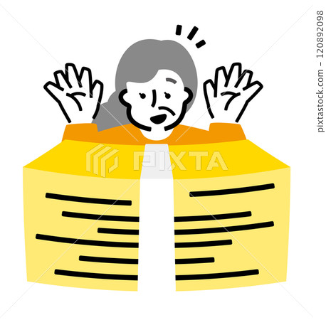 Illustration of a high-income senior woman making money from high-yield stock investments and rejoicing with money/bills in her hands - The road to FIRE 120892098