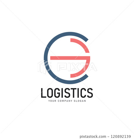 Transport logistic logo of express arrow moving forward for courier delivery or post mail shipping service. Vector isolated icon template for transportation and postal logistics company design 120892139