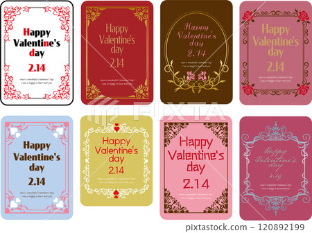 Vintage calligraphic Valentine's Day labels 2 120892199