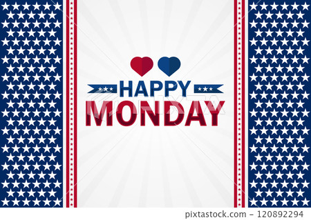 Happy Monday Amazing Text with Wallpaper illustration Design Happy Monday Amazing Text with Wallpaper illustration Design 120892294
