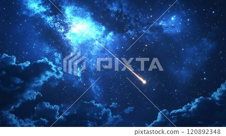 [Landscape/Wallpaper] Shooting stars and space 120892348