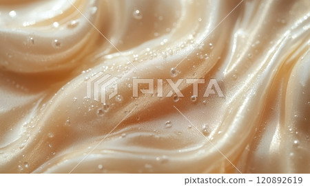 Close-up of creamy texture with bubbles, representing smooth and luxurious consistency, ideal for cosmetic or food-related themes. Close-up of creamy texture with bubbles, representing smooth and luxurious consistency, ideal for cosmetic or food-related themes. 120892619