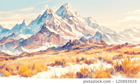 [Landscape/Wallpaper] Snowy Mountains 120893028