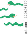 Cute Year of the Snake New Year's card 120893170