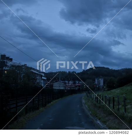 It dawns in a small town 120894082