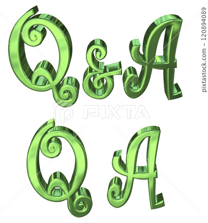 3DCG人物「Q&A閃光」綠、綠 120894089